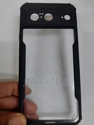 Pixel8 Back Transparent Side Black Tpu Back Cover Case for Google Pixe