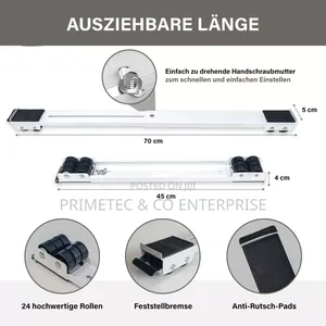 Adjustable Heavy Duty Extensible Appliance Roller Trolley Wheels,