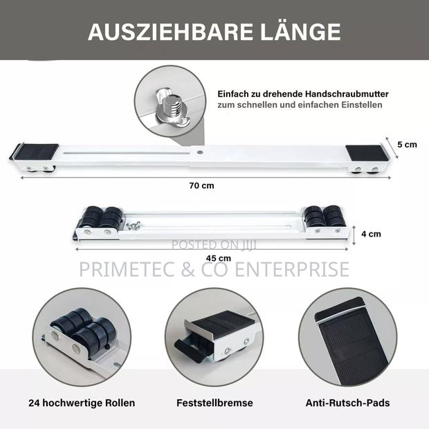 Adjustable Heavy Duty Extensible Appliance Roller Trolley Wheels,