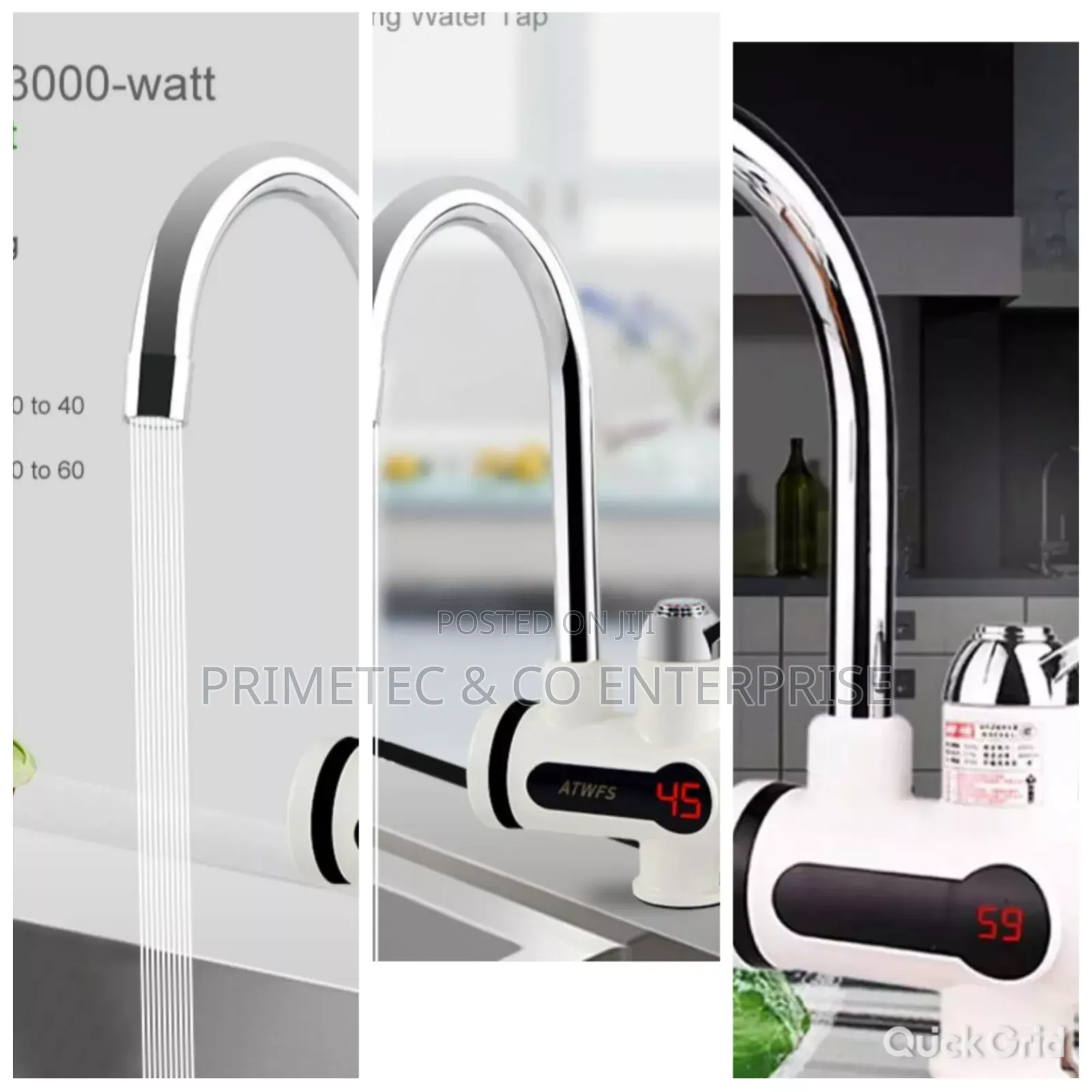 110v 3000w Kitchen Digital Tankless Instant Heater