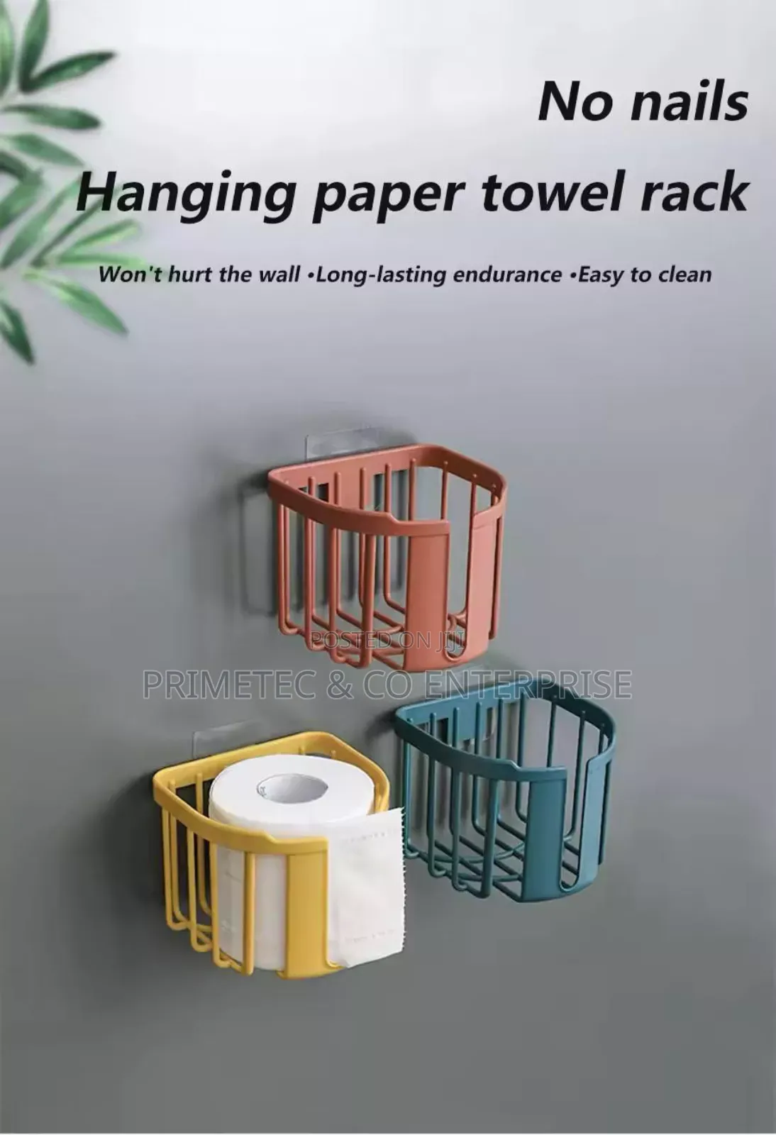 Punch-Free Toilet Paper Holder