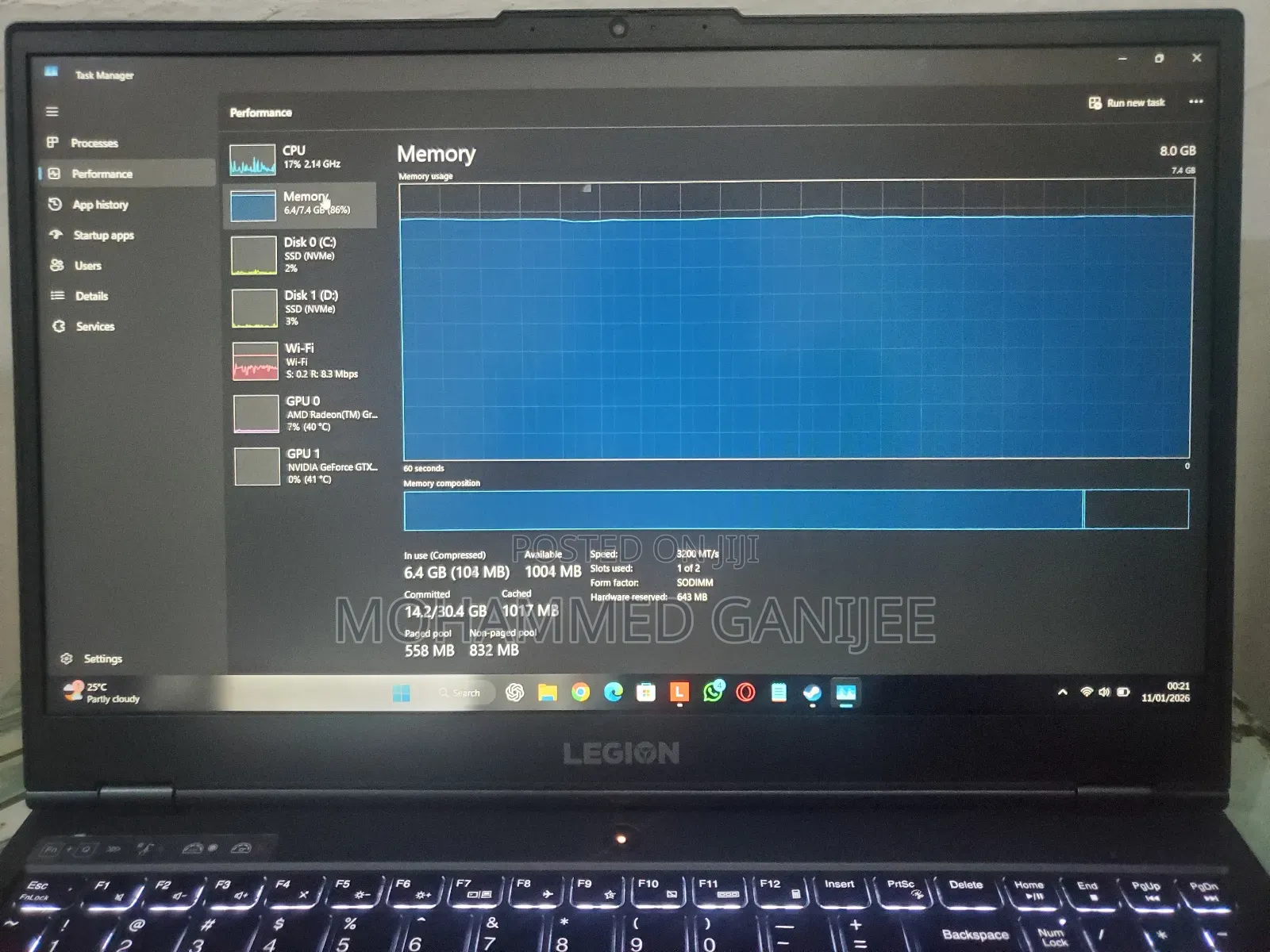 Laptop Lenovo Legion 5 8GB AMD Ryzen 5 SSD 1.5T