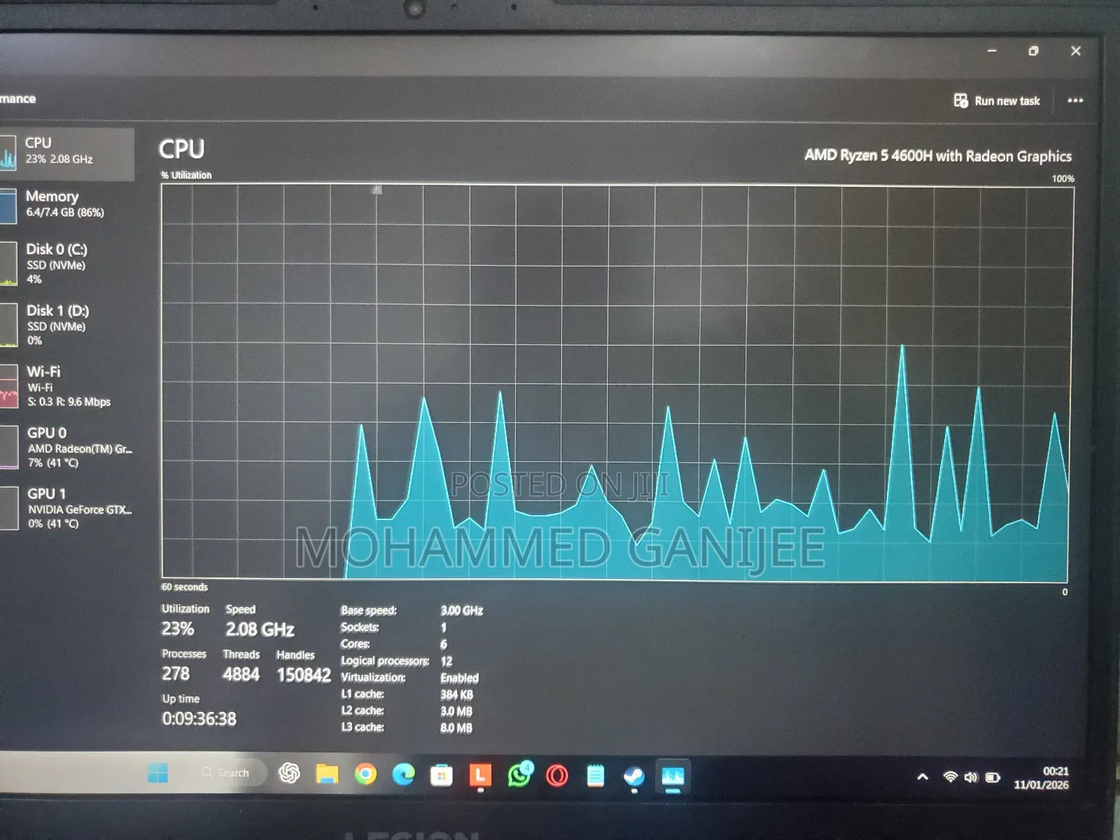 Laptop Lenovo Legion 5 8GB AMD Ryzen 5 SSD 1.5T