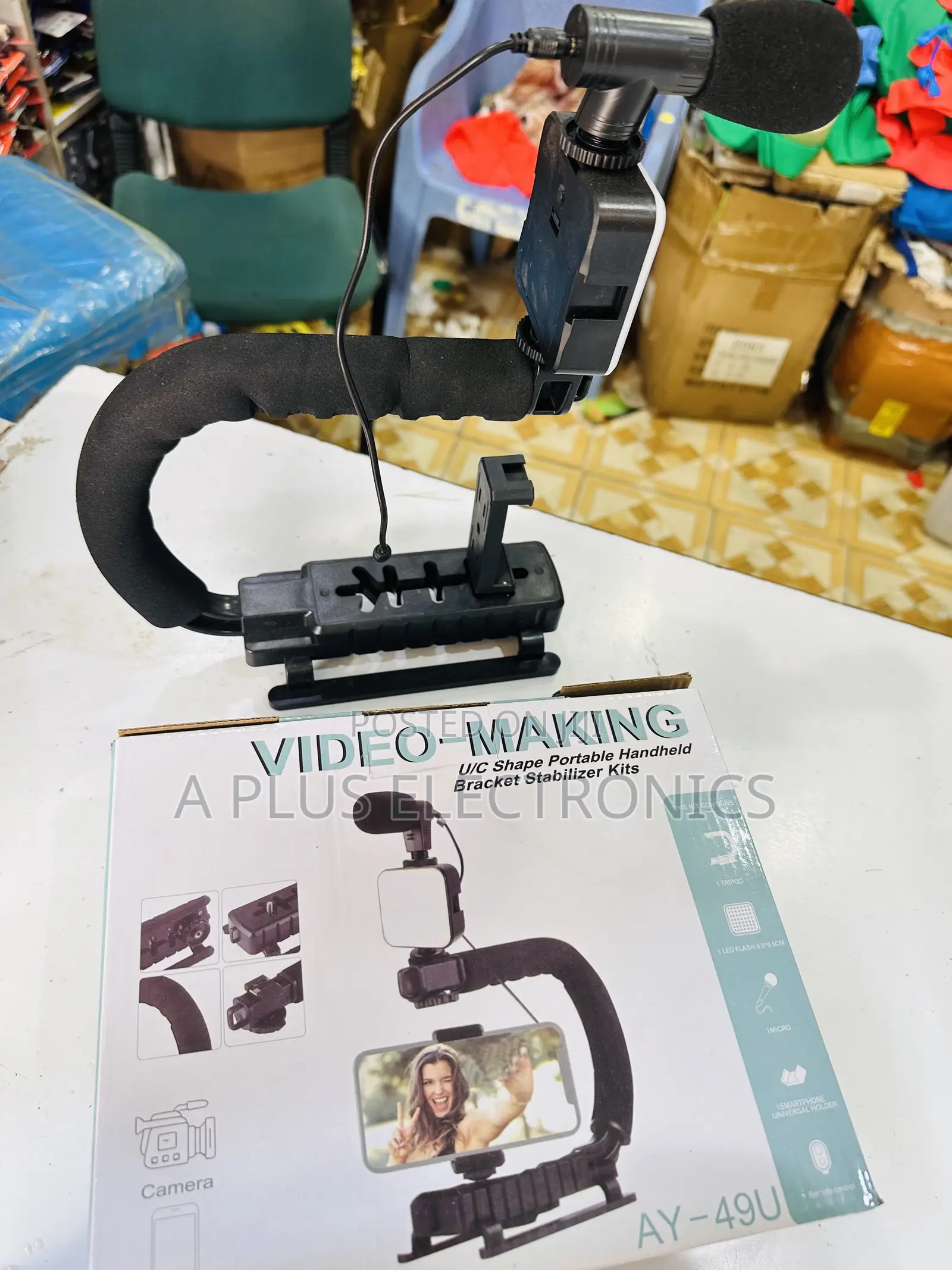 Ay49u C-Shaped Ring Light Video Making Kit