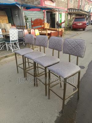 High Bar Coated Chairs, Grey - main view