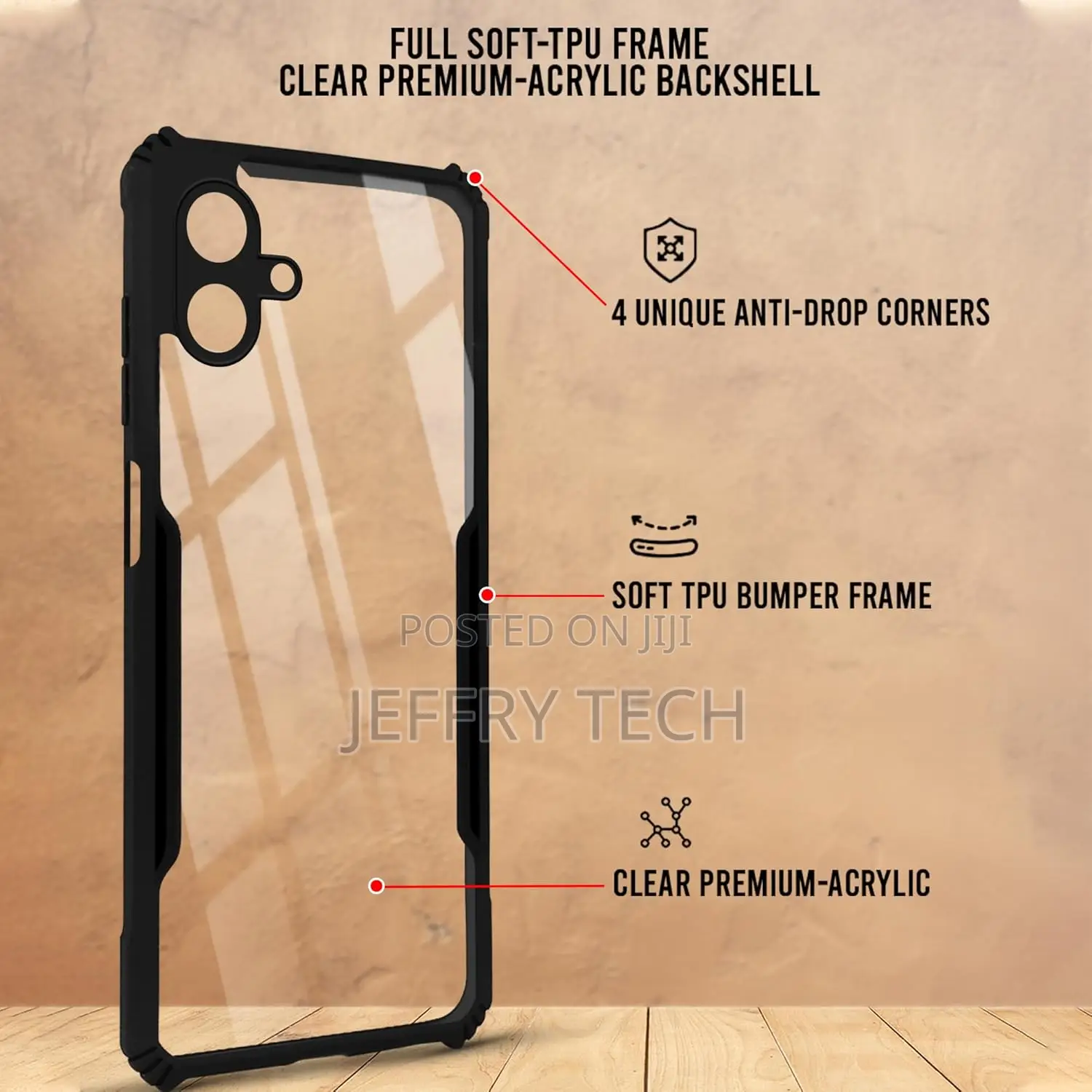 Hybrid Back Cover Case for Samsung Galaxy A07 5g (Shockproof With Poly