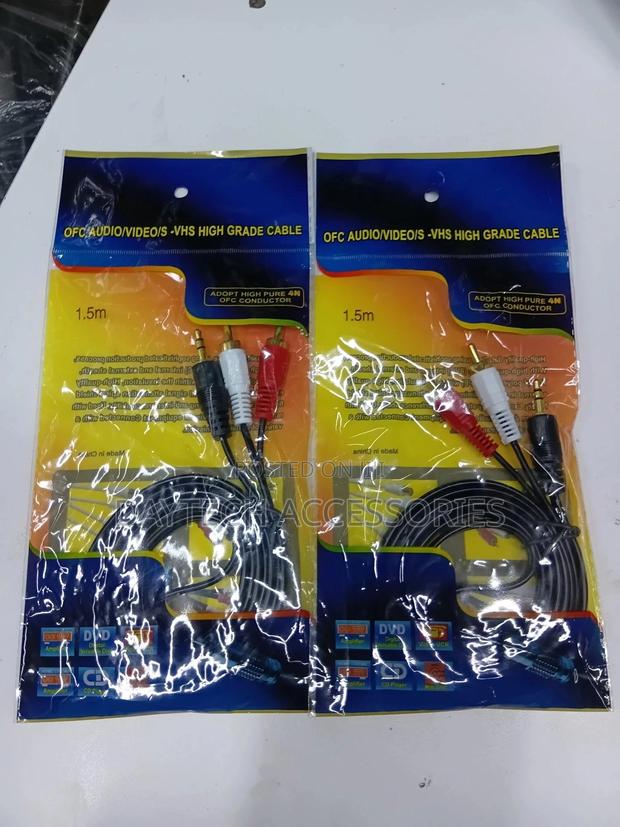 3.5mm Jack Aux to 2 Rca Audio Cable 1.5m - main view