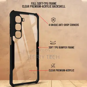 Hybrid Back Cover Case for Infinix Hot 60 5g (Shockproof With Polycarb
