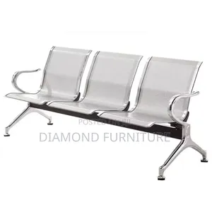 3-Seater Airport Waiting Chair Stainless Steel Bench – Kenya