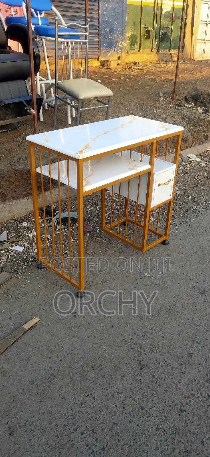 Marble Top Manicure Table/ Nail Table