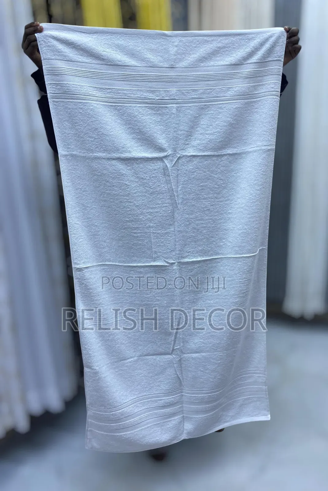 Premium Plain White Bath Towels