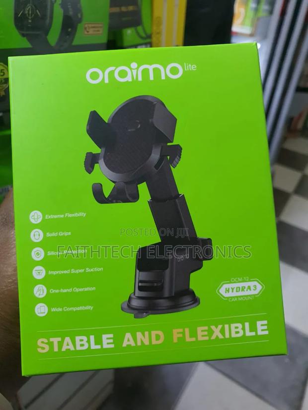 Oraimo Ocm-12 Hydra 3 Universal Car Phone Holder Secure Mount Stand