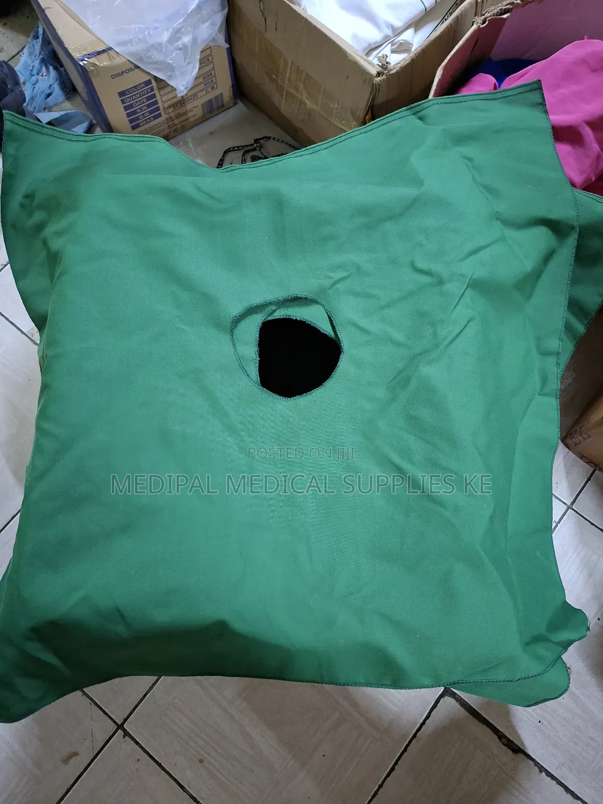 Green Towel With Hole