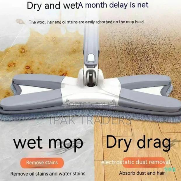 Squeeze Flat X-Mop Adjustable Rod
360 Rotate Spin Twist Mop - thumbnail 2