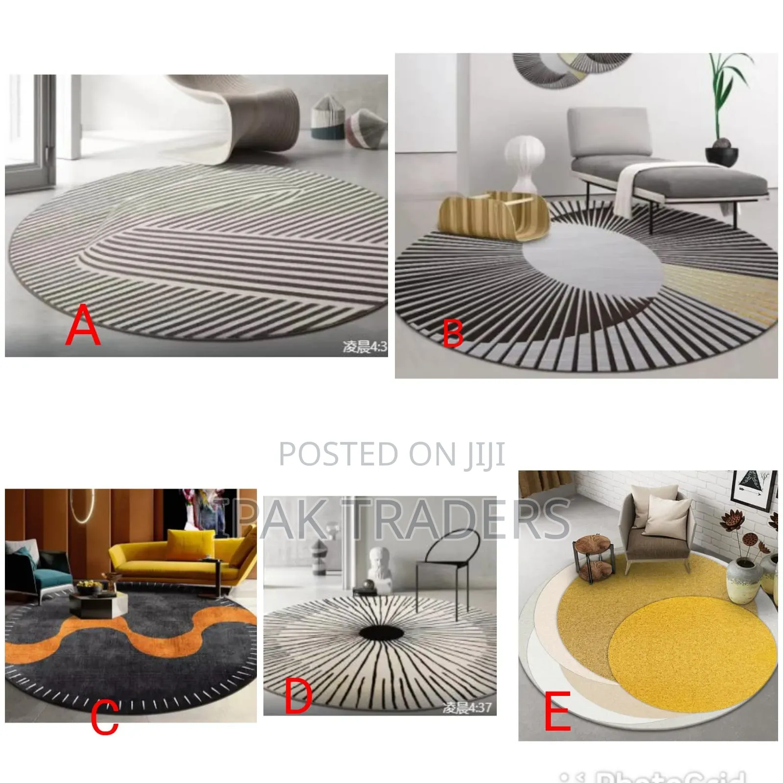 Modern Minimalist Round Rugs . Diameter 80cm