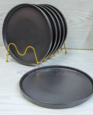 6pc Set Black Ceramic Plate
~10.5 Inch