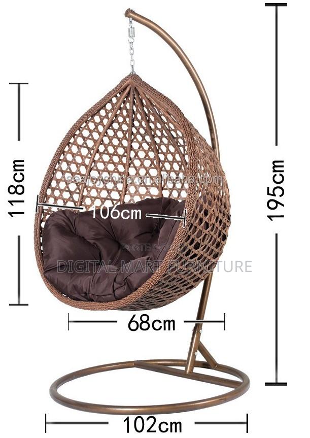 White Leisure Cotton Hammock Chair - thumbnail 3
