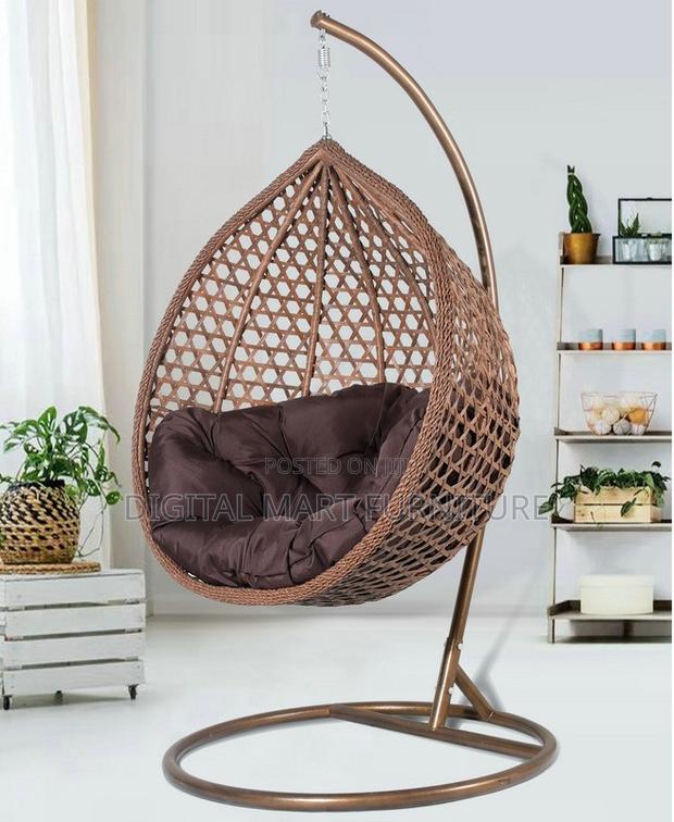 White Leisure Cotton Hammock Chair - thumbnail 6