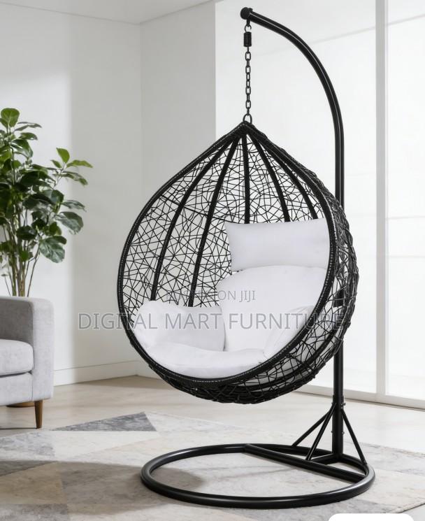 White Leisure Cotton Hammock Chair - thumbnail 7