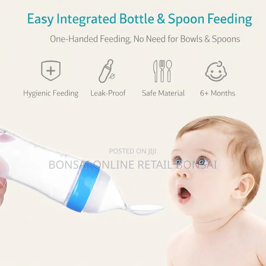 90ml Baby Feeding Spoon Silicone Squeeze Bottle