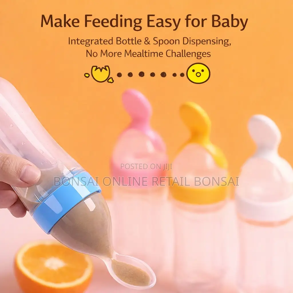 90ml Baby Feeding Spoon Silicone Squeeze Bottle