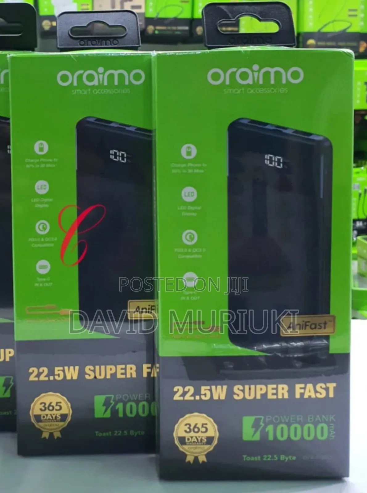 Oraimo Toast 22.5 Byte Opb-7100q 10,000mah 22.5w Power Bank