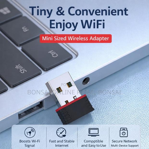 Mini Usb Wifi Adapter 150mbps 2.4g Usb2.0 Dongle - thumbnail 6