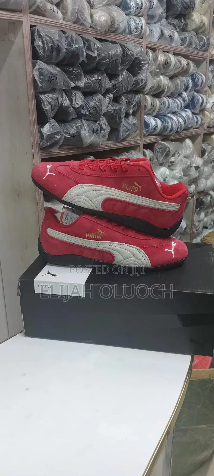 Unisex Red Puma Speedcat Suede Sneakers