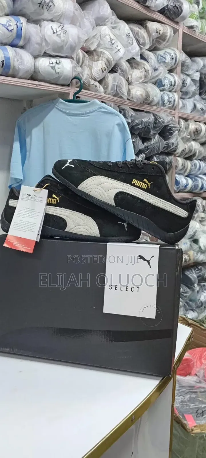 Puma Speedcat Og Sneaker in Black With a White Formstrip