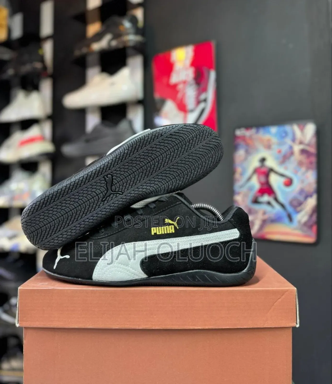 Puma Speedcat Og Sneaker in Black With a White Formstrip