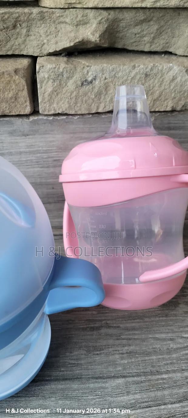 Blue an Pink Baby Training Sippy Cup - thumbnail 4