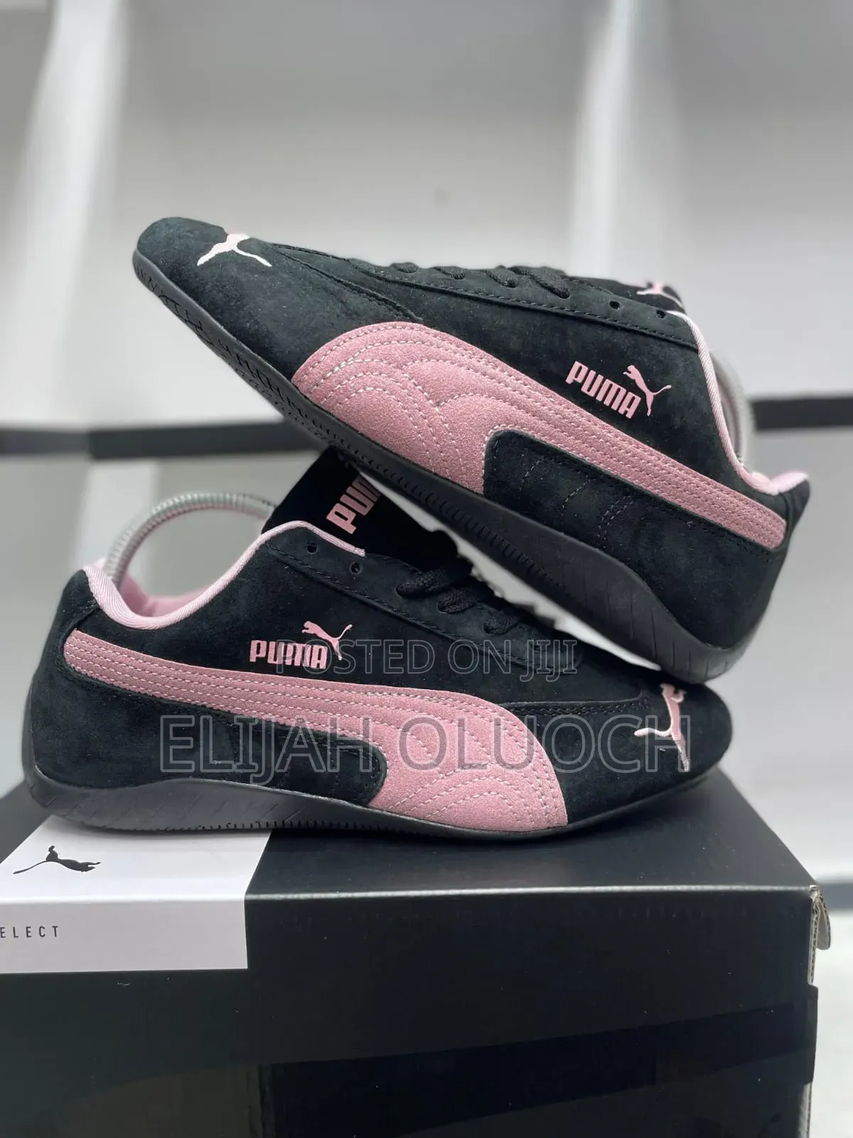 Black/Pink Sued Puma Speedcat Og Sneakers