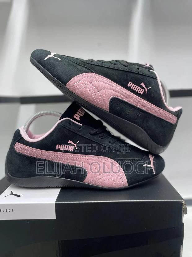 Black/Pink Sued Puma Speedcat Og Sneakers