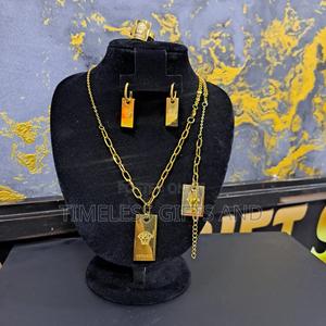 Versace Gold Necklace Earrings Ring Bracelet Gift Set - thumbnail 2