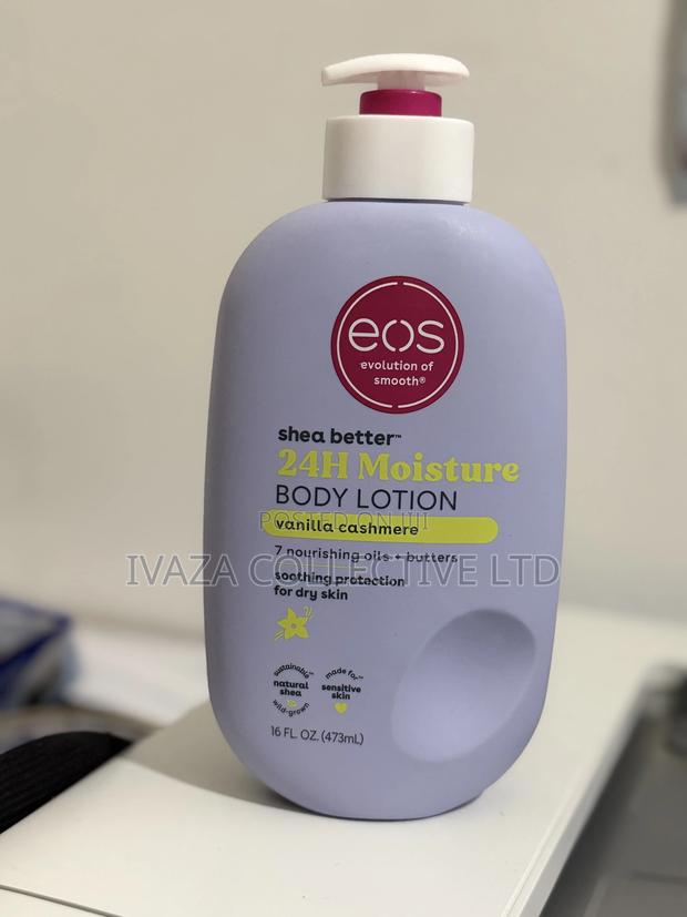 Eos Shea Better Body Lotion Vanilla Cashmere, 24-Hour Moisture