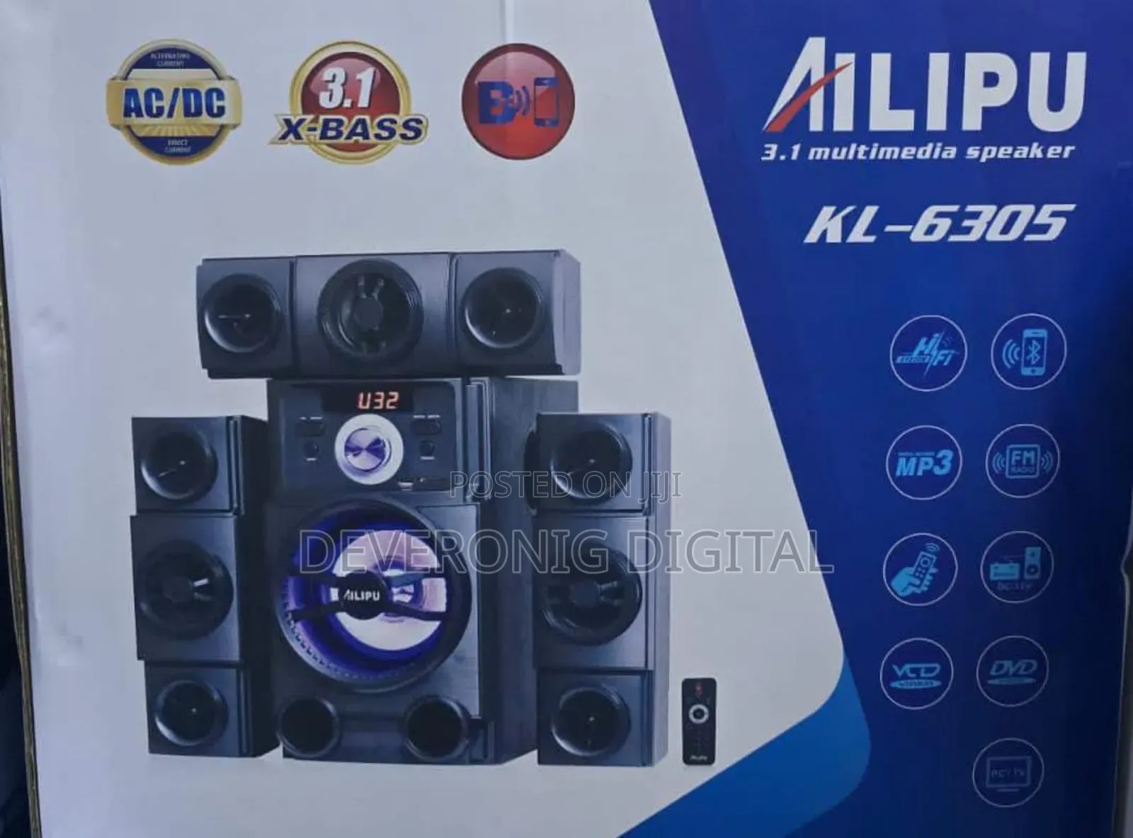 3.1ch Ailipu Homethearter Multimedia Speaker System Woofer