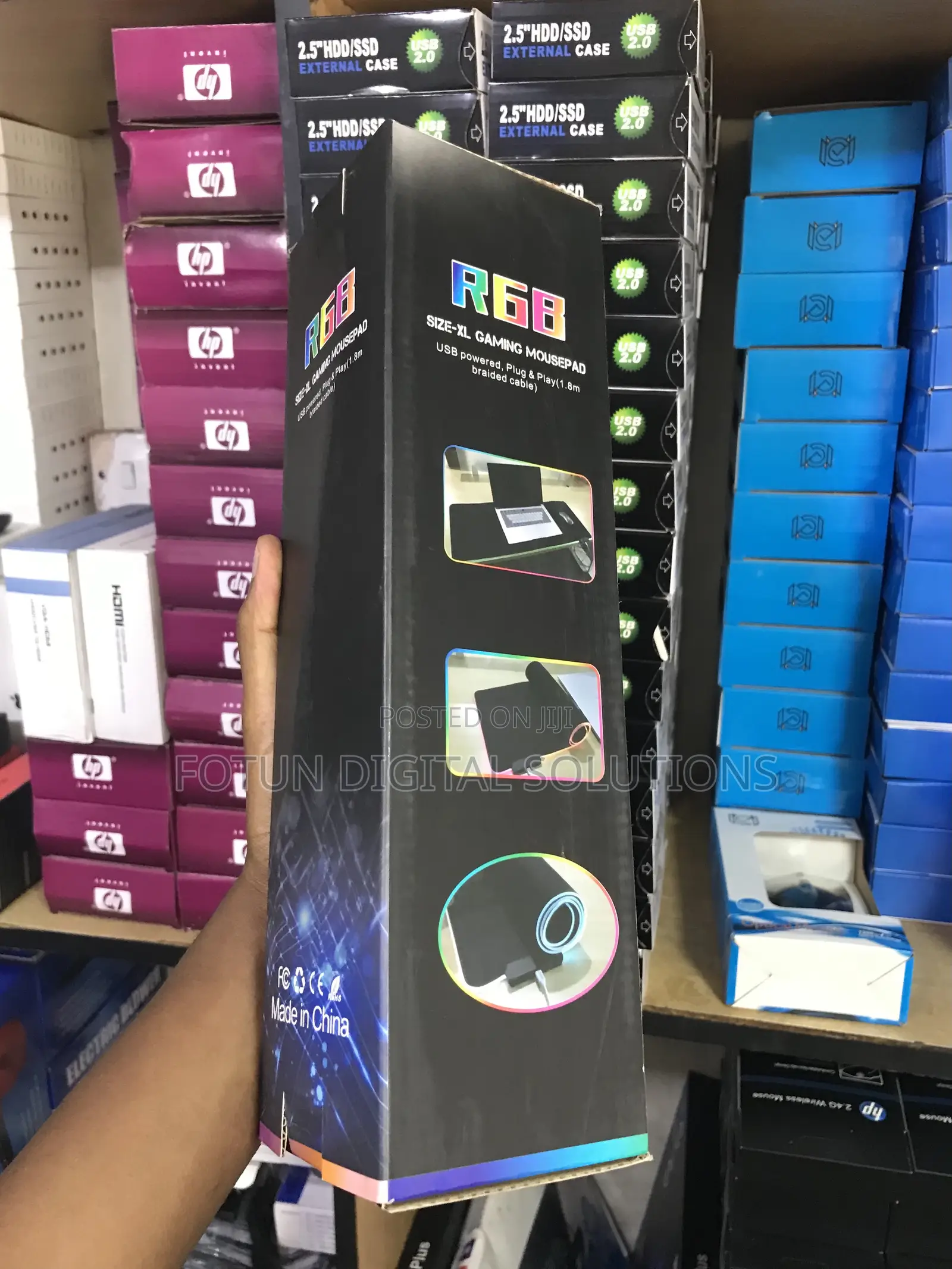 Speed-Type RGB Xl Mouse Pad -Non-Slip Base Stitched Edges for Gaming