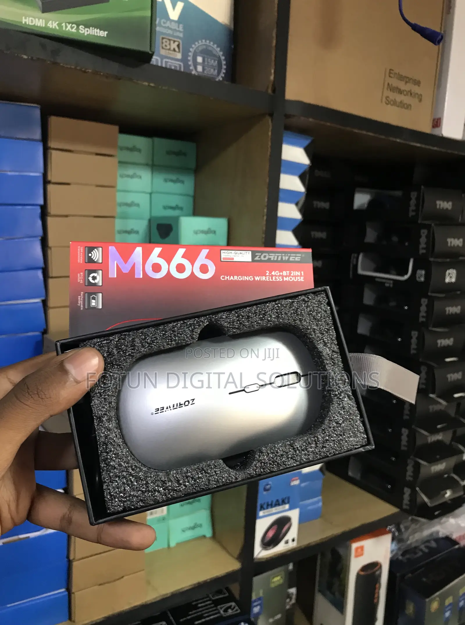 M666 Rechargeable Wireless Mouse - Silent Click 3200 Dpi for Office