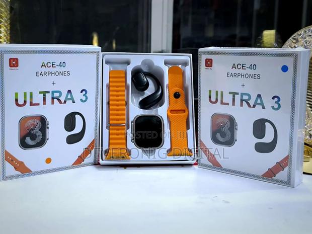 *Ultra 3' / Ace 40*
- 2 Straps Smart Watch
