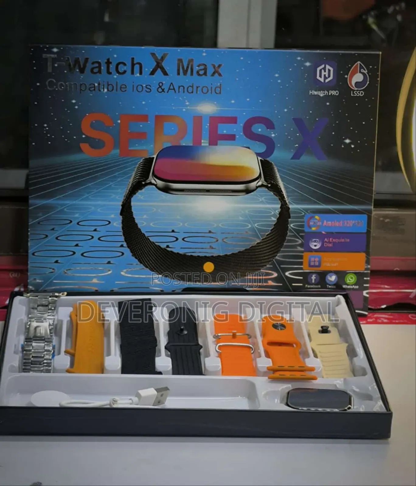 *T Watch X Max Series X*
- 7 Straps
- Smart Watch