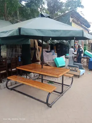 6 Seater Garden Bench and Umbrella