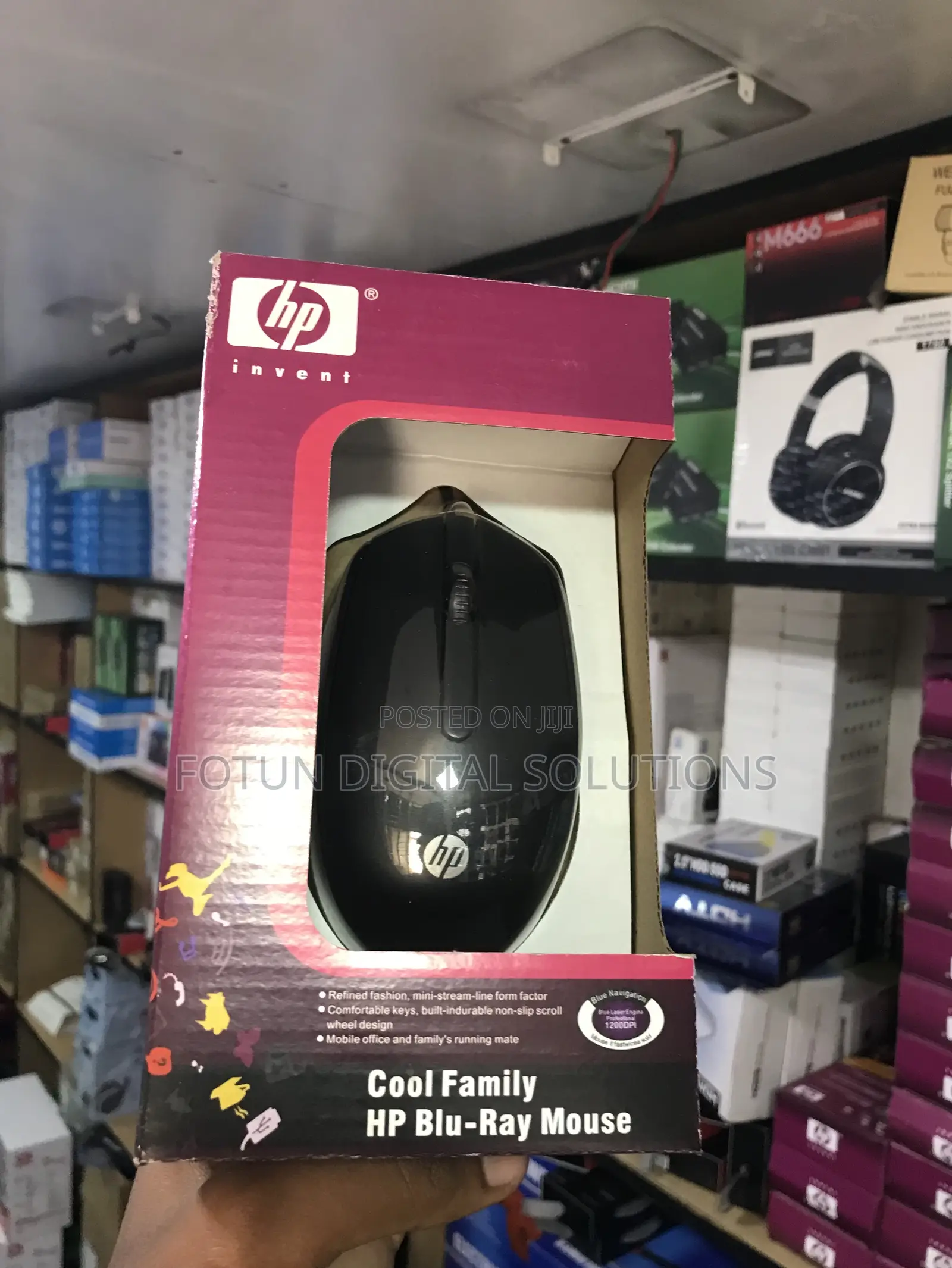 Hp Wired Usb Mouse - 3-Button Optical Scroll Mouse for Pc Laptop