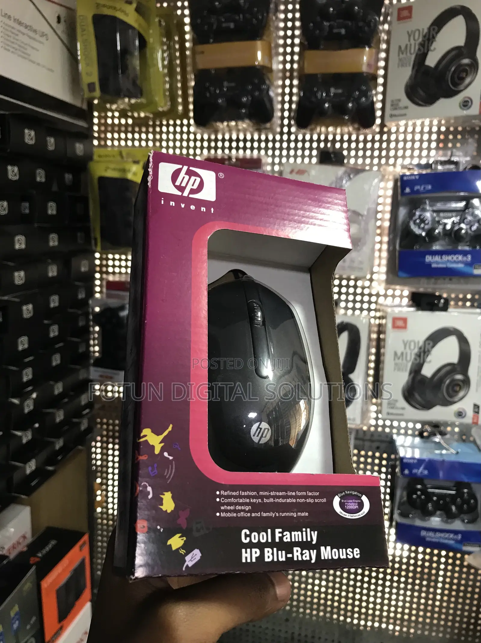 Hp Ergonomic Wired Mouse - Comfort Grip for Right-Handed Users