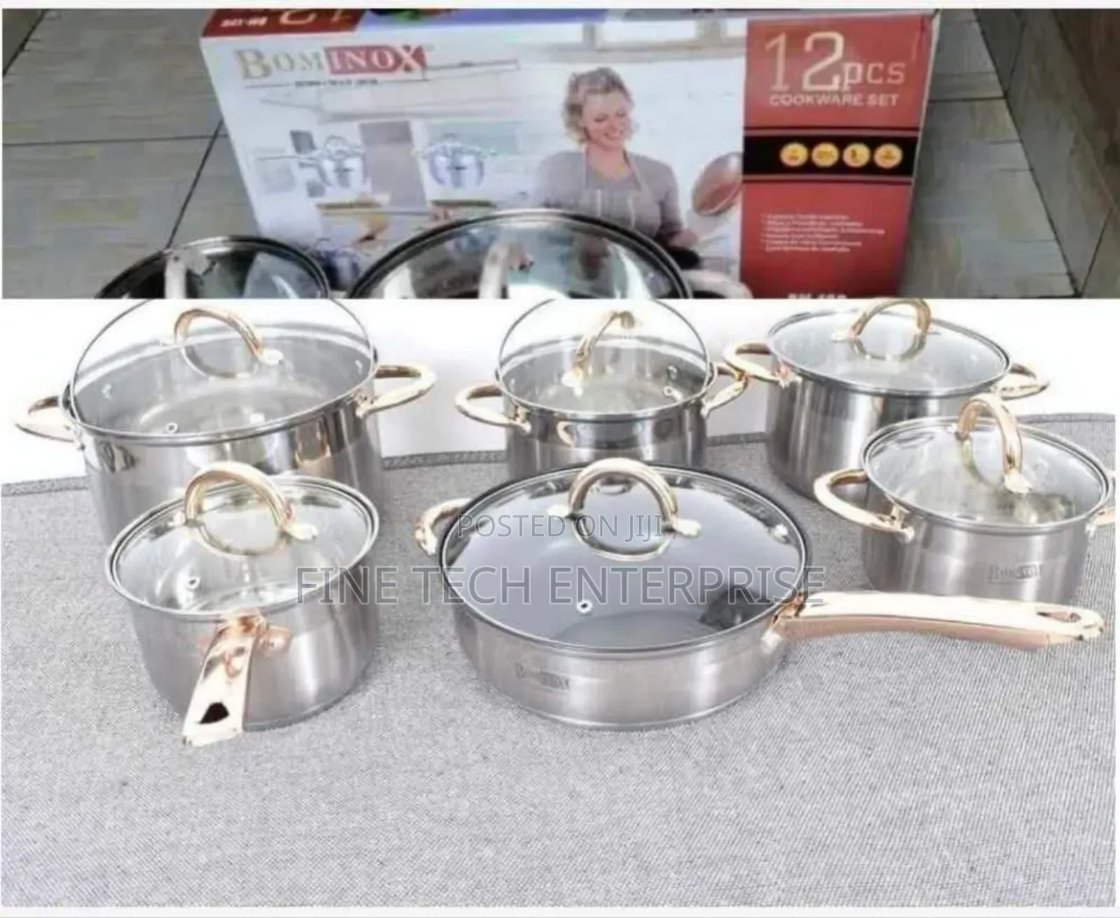 Bominox 12pc Stainless Steel Cookware Set