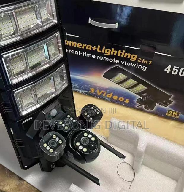4g 450watts Tripple Lense Solar CCTV Camera - thumbnail 2