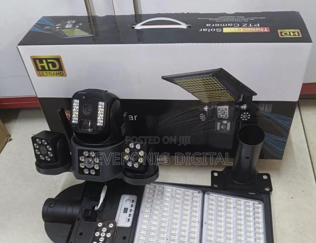 Triple Lens V380 4g Floodlight Solar PTZ Camera at - main view