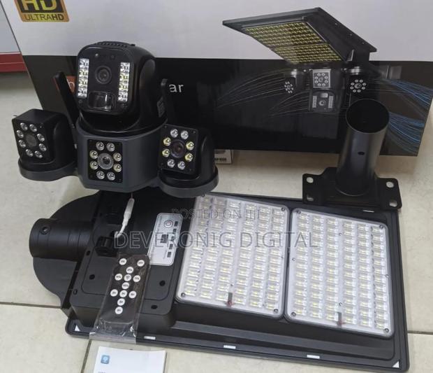 Triple Lens V380 4g Floodlight Solar PTZ Camera at - thumbnail 3