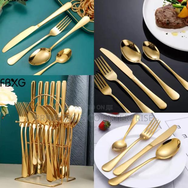 24pc Gold Cutlery Set  - main view