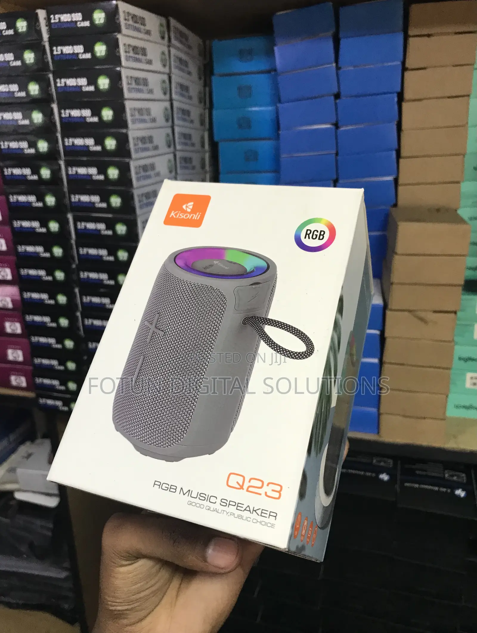 Kisonli Q23 RGB Bluetooth Speaker - For Room Parties Mood Lighting