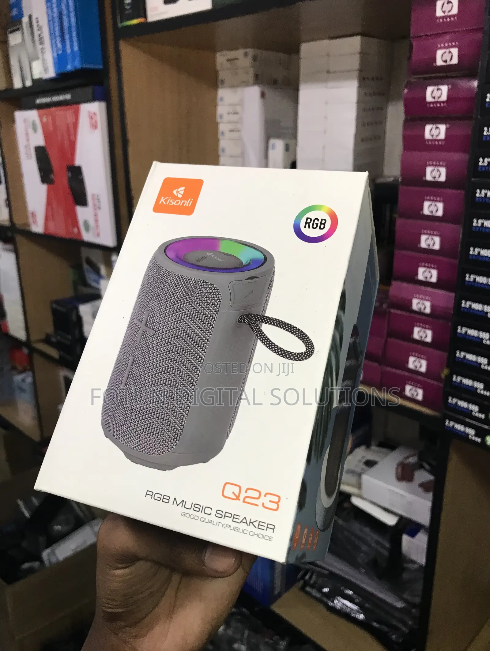 Kisonli Q23 Mini Wireless Speaker - RGB Glow 360° Sound